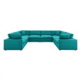 thumbnail image 2 of Modway Commix 8-Piece Down Filled Overstuffed Sectional Sofa in Teal, 2 of 5