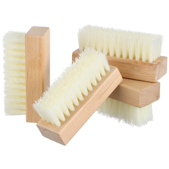 Masteelf Wooden Handle Shoe Cleaning Brush for Sneakers and Boots Perfect for Home Use 4 Pieces