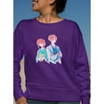 thumbnail image 2 of Manga Couple Yukata Kimono Sweatshirt Women -Image by Shutterstock, Female 3X-Large, 2 of 4