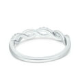 thumbnail image 3 of Half Eternity Twist Band Round CZ 925 Sterling Silver Size 11, 3 of 6