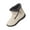 White, variant on White Round Toe Fleece-Lined Ankle Boots With Side Zipper Comfortable Flat Sole Winter Shoes For Women Perfect For Casual Outings And Cold Days