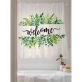 thumbnail image 3 of Sheer Curtains 72 Inches Long 2 Panels Set for Bedroom, Eucalyptus Leaves Semi Sheer Curtains for Windows, Farmhouse Vintage Green Leaf Branches Voile Window Treatments Rod Pocket Curtain, 3 of 7