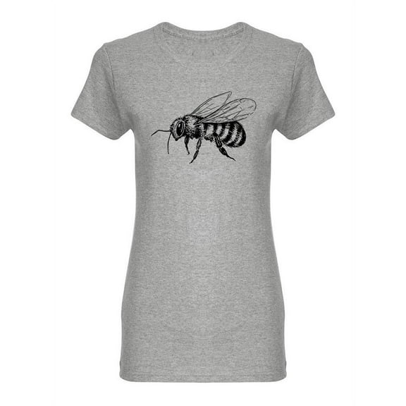 Bee Sketch Style. T-Shirt Women -Image by Shutterstock, Female XX-Large