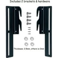 thumbnail image 3 of 2Pcs #711 Bolt-On to Hook-On Bed Frame Conversion Brackets for Headboard or Footboard,Bed Hook Adapter kit with Hardware, Hook on Bed Rails Brackets(Black), 3 of 7