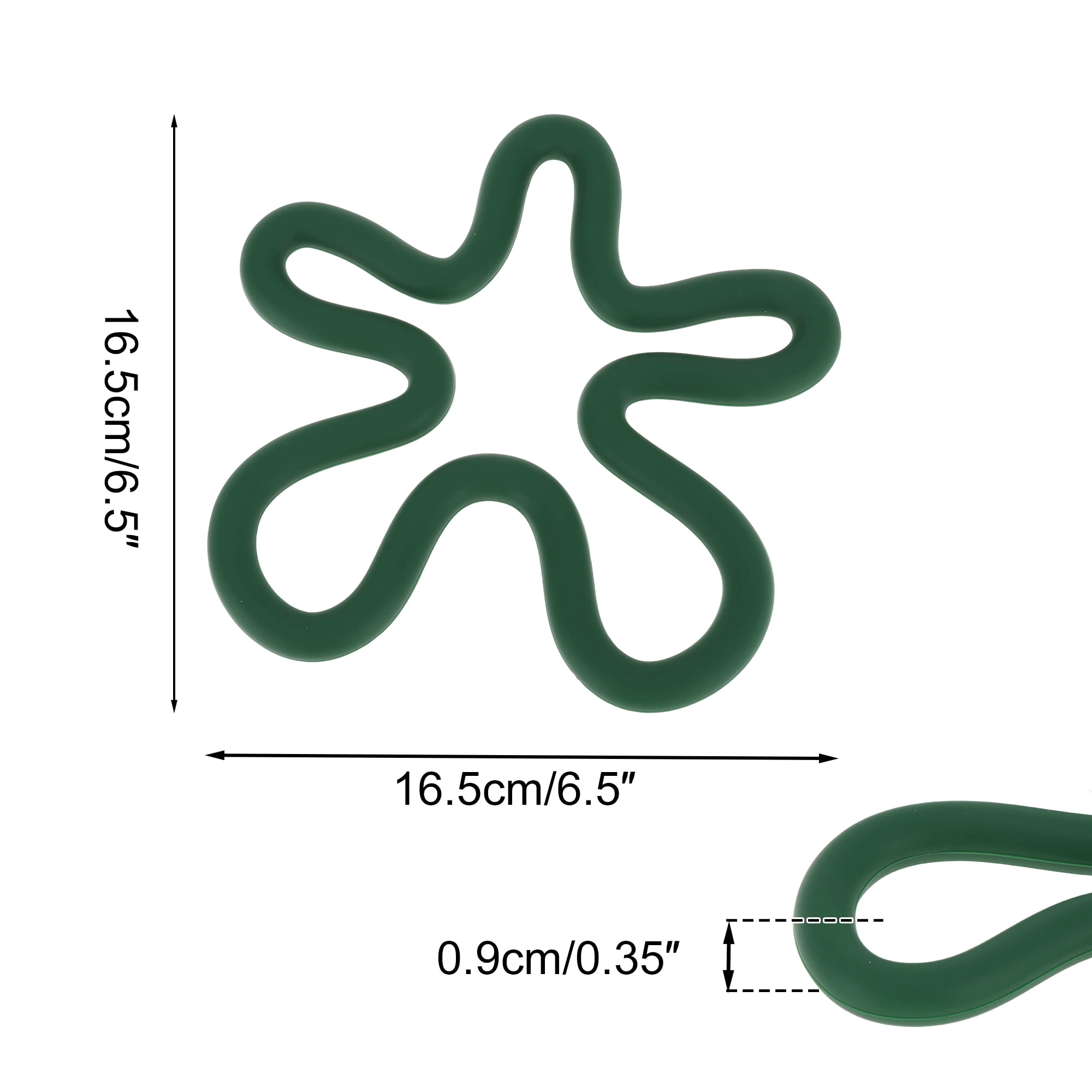 Unique Bargains Geometric Irregular Silicone Coaster for Drinks and Kitchen Dark Green