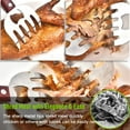 thumbnail image 3 of Meat Shredder Claws Stainless Steel Meat Claws Forks 8.6" Chicken Shredder with Wooden Handler for BBQ Smoker Shredding Pulled Pork, Chicken, Turkey Easy Grip 2 PCS-Red, 3 of 6