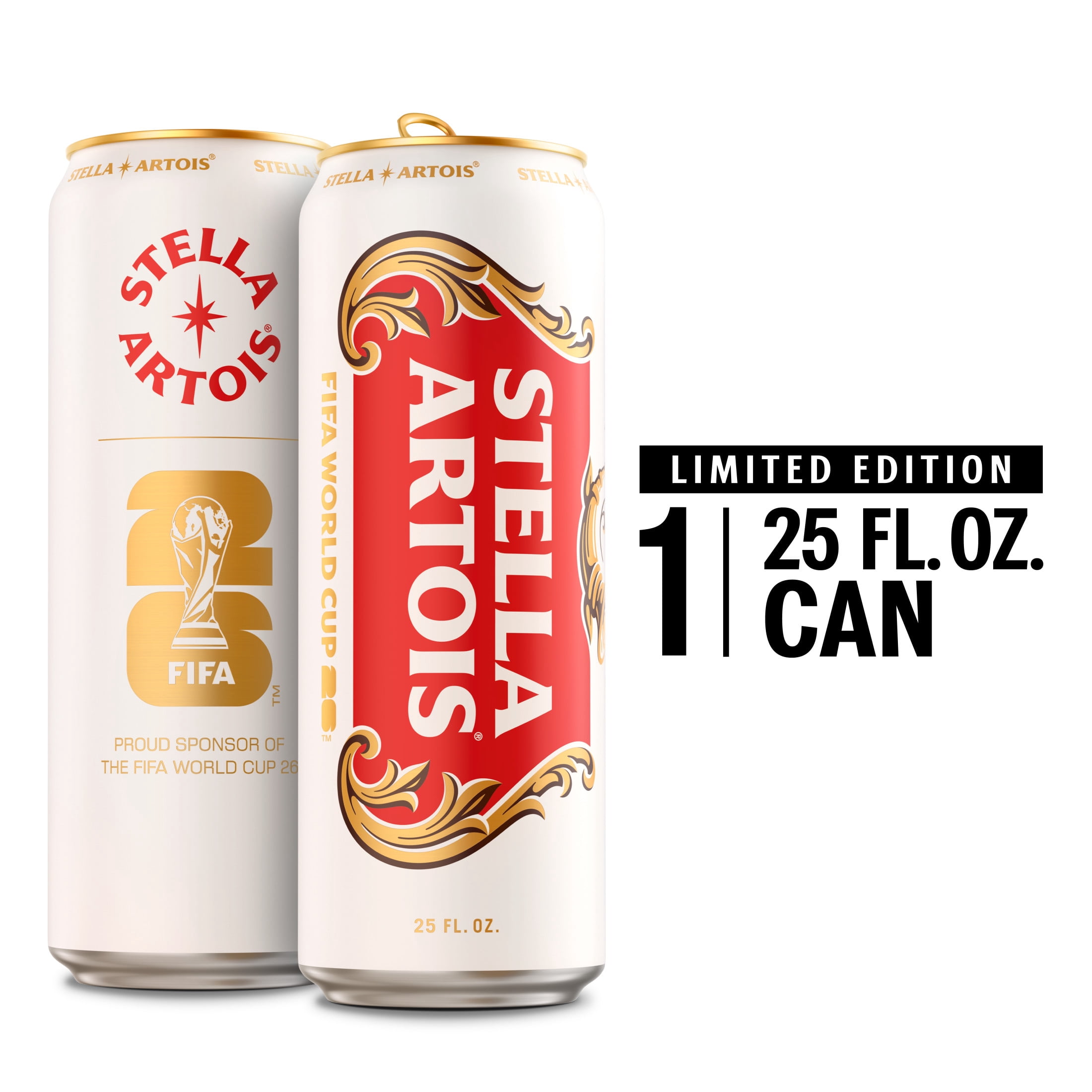 Stella Artois Premium Belgian Style Lager Beer, 25 fl oz Aluminum