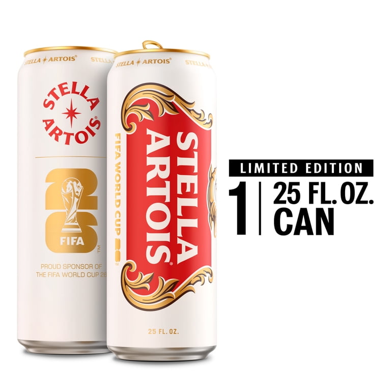 Stella Artois Premium Belgian Style Lager Beer, 25 fl oz Aluminum