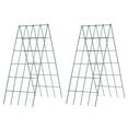 thumbnail image 3 of Cucumber Trellis 4 Pack A-Frame Garden Trellises for Raised Bed Metal Rustproof Coating Plant Support for Vine Climbing Plants Peas Beans Zucchini Tomato Flower 38.98 x 15.75 in, 3 of 6