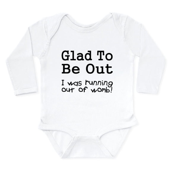 CafePress - Running Out Of Womb Long Sleeve Infant Bodysuit - Long Sleeve Cotton Baby Bodysuit