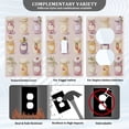 thumbnail image 3 of Yayeee Toggle Light Switch Wall Plate 1-Gang 4.5"x2.7" Home Decorative Outlet Cover, Purple Jam Jars, 3 of 7