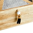 Small Wooden Decorative Box with Hinged Lid and Tassel for Jewelry