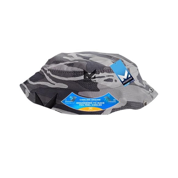 Mission 6010510 Unisex Instant Cooling Bucket Hat, Matrix Camo Silver