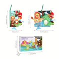 thumbnail image 2 of QJUHUNG Cloth Baby Book Set for Tummy Time  High Contrast Sensory & Touch Feel Books  Early Learning Toy for 0-3 Year Olds  Interactive Jungle Tails Infants Gift, 2 of 7