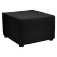 thumbnail image 1 of Twill Stretch Ottoman Cover Square Fit Length 23"-27", Medium, Black, 1 of 6