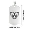 thumbnail image 2 of Stainless Steel Geometric Polygon Koala Animal Dog Tag Keychain Circle Ring, 2 of 2
