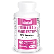 SuperSmart - Tribulus Terrestris 1500 mg per Day - Testosterone Booster for Men | Non-GMO & Gluten Free - 90 Vegetarian Capsules