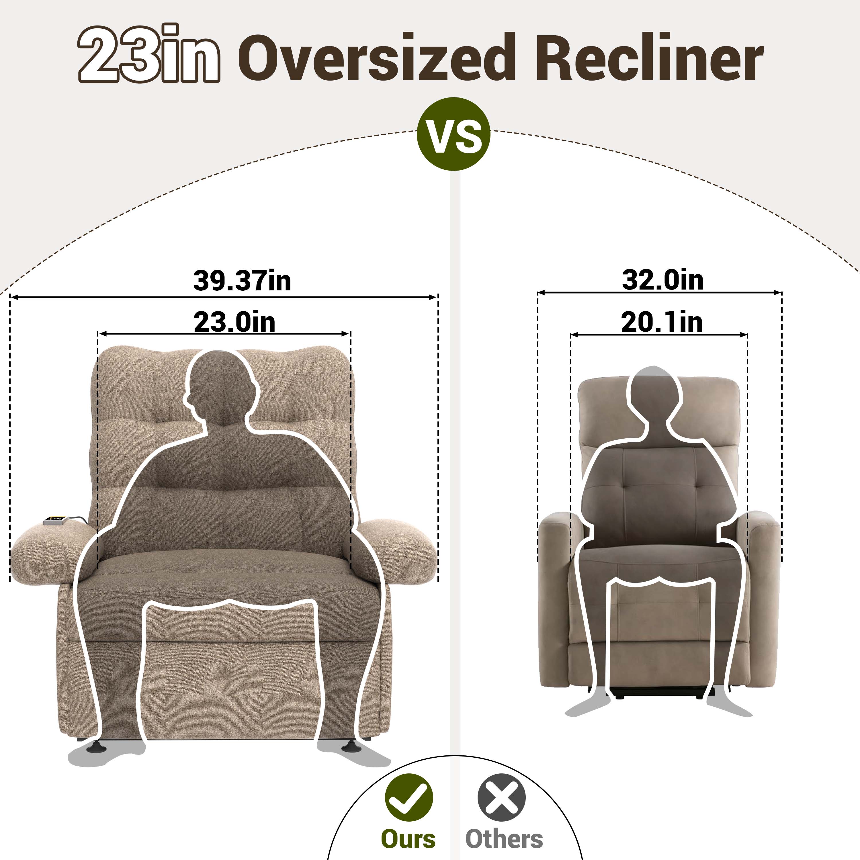 3 Motor Lift Chair for Elderly, LEGAHOME Easy Stand Assist Electric Power Lift Recliner with Side Pocket, Home Theater Recliners for Living Room, Chenille Fabric, 350 lbs Capacity, Dark Coffee