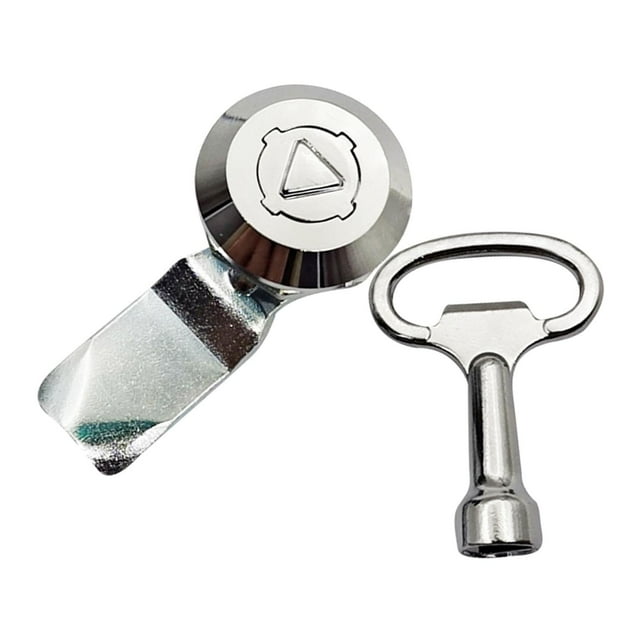 Triangle cam Lock, Tubular cam Lock Hardware with Key for Secure Important files Cabinet Lock Electric Box Lock for Mailbox Cabinet Wardrobe