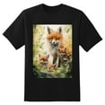 thumbnail image 2 of Plus Size Shirt for Women Black Tops for Women Short Sleeves Shirt for Women Fox T Shirt Crewneck Shirt for Women XL, 2 of 5