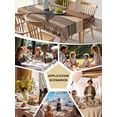 thumbnail image 5 of Texas Star Vintage Table Cloth, Waterproof Tablecloth for Square Tables, Berry Dark Brown Wooden Reusable Washable Fabric Table Cover for Restaurant Kitchen Dining Tables 54"x54", 5 of 9