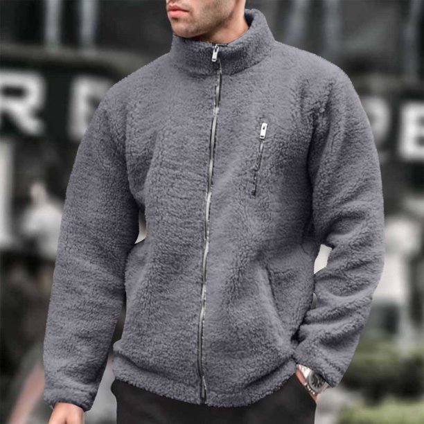 Puntoco Sudadera Con Capucha Para Hombre, De Otoño E Invierno, De Moda, Con Cuello Alto, Informal, Holgada, Cálida, De Color Sólido Y Con Cremallera