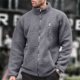 thumbnail image 1 of Puntoco Sudadera Con Capucha Para Hombre, De Otoño E Invierno, De Moda, Con Cuello Alto, Informal, Holgada, Cálida, De Color Sólido Y Con Cremallera, 1 of 7