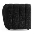 thumbnail image 4 of Furniture of America Totulem Boucle Fabric Channel Tufted Loveseat in Black, 4 of 13