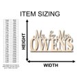 thumbnail image 2 of Mr.  Mrs. Owens Sign Unfinished Wooden Cutout Home Decor DIY, 2 of 3