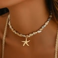 thumbnail image 3 of NICKSUN Shell Choker Necklace for Women Adjustable Natural Seashell Necklace Handmade Cowrie Shell Clavicle Necklace Beach Boho Jewelry, 3 of 8