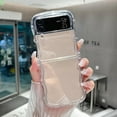 thumbnail image 5 of Clear Case for Samsung Galaxy Z Flip 3(2021)/ Z Flip 4(2022), Cute Curly Wave Frame Shape Soft Slim Shockproof Protective Phone Case for Samsung Z Flip 3/ Z Flip 4,Clear, 5 of 10