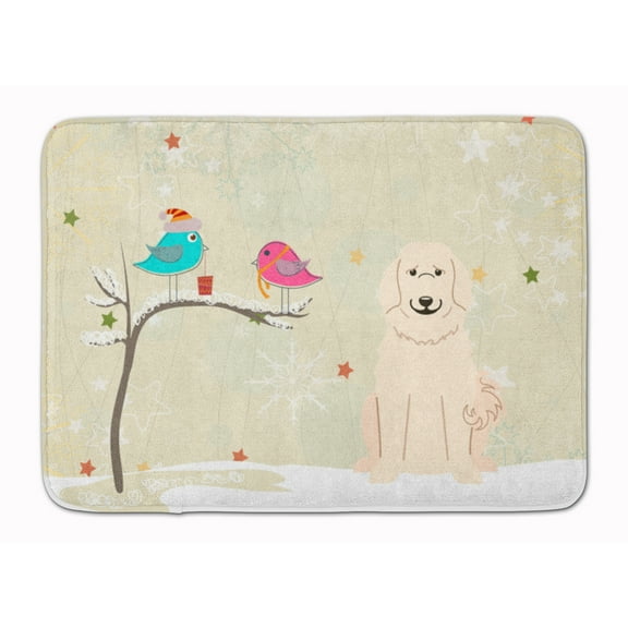 Christmas Presents Great Pyrenese Machine Washable Memory Foam Mat