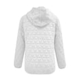 thumbnail image 5 of Quilted Hoodies for Women with Front Pockets Pullover Sweatshirts Ladies Casual Long Sleeve Solid Loose Thick Warm Hooded Tops, 5 of 6