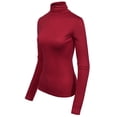thumbnail image 3 of MixMatchy Women's Long Sleeve Turtleneck Lightweight Pullover Slim Fit Top, 3 of 4