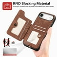 thumbnail image 5 of for Google Pixel 10 Pro XL Phone Case Wallet with Card Holder,PU Leather Flip Folio Case,RFID Blocking Ring Holder Kickstand Wrist Strap Magnetic Protective Women Men Cover,Brown, 5 of 12