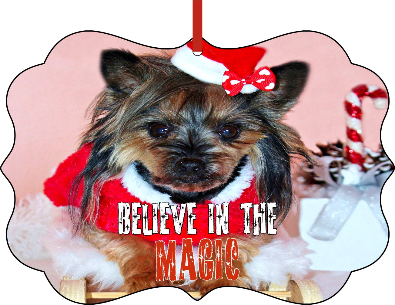 Yorkie Ornament  Puppy Dog Yorkie Christmas Ornament  Ornament