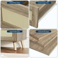 thumbnail image 6 of Danolapsi 8 Drawer Rattan Dresser for Bedroom, 47.2" Wide Chest of Drawers, Modern Wooden Double Dresser TV Stand with Wood Legs for Living Room, Hallway, Entryway, 6 of 7