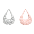 thumbnail image 1 of Bolso Mano Cloud para Mujer Plisado PU Axilas Viajes Al Aire Libre (plateado), 1 of 8