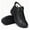 Black, variant on Knivor Lace Up Winter Ankle Boots for Men Faux Leather Fuzzy Lined Non Slip Warm Cold Weather Outdoor Hiking Snow Boots