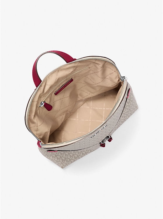 MICHAEL KORS Dallas Medium Signature Logo Backpack-DARK 