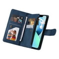 thumbnail image 5 of Case for iPhone 13 Cover Zipper Pocket Wallet Case Magnetic Protective - Blue, 5 of 5