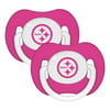 Pittsburgh Steelers 2-pack Pink Infant Pacifier Set - 2014 NFL Baby Girl Paci...
