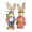 B, variant on DAMAI Set of 2 13.8" Easter Straw Bunny Figurine Tabletop Decor, Standing Sisal Rabbit Couple Statue with Carrots&Eggs, Artificial Crafts Spring Decorations for Home Table Office Kitchen Farmhouse