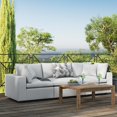 thumbnail image 2 of Modular Lounge Deep Sofa, White, Fabric, Modern Contemporary, Outdoor Patio Balcony Cafe Bistro Garden Furniture Hotel Hospitality, 2 of 10