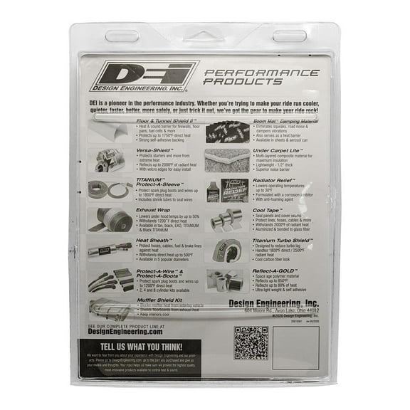 Design Engineering Versa Shield - Universal Heat Shield - 7in x 24in - Protects Starter Motors from Heatsoak Failure