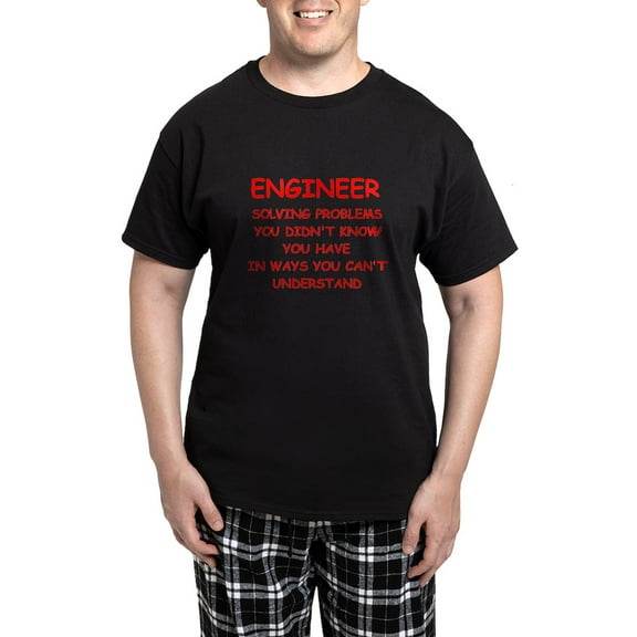 CafePress - Funny Science Joke Men's Dark Pajamas - Men's Dark Loose Fit Cotton Pajama Set