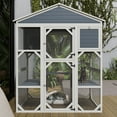 thumbnail image 2 of Catio Enclosure for Cars, Seizeen Outdoor Cat House Pet Cage Enclosure for Kitty w/Waterproof Roof, Platform, 2 of 9