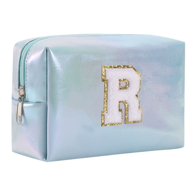 asddcavvf Large Capacity Embroidered Alphabet Makeup Bag Toiletry Bag Travel Storage Bag Clutch Hand
