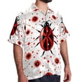 thumbnail image 2 of Seven Starred Ladybird Men's Short Sleeve Hawaiian Print Button Down Beach Shirt, 2 of 6