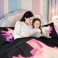 thumbnail image 4 of Manfei Underwater Axolotl Full Size Comforter Sets,Cute Salamander Pattern Bedding Comforter Set,Black Reversible,3 Pieces,1 Comforter and 2 Pillowcases, 4 of 7